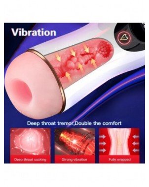 Automatic Male Masturbator Cup Sucking Vibration Blowjob Real