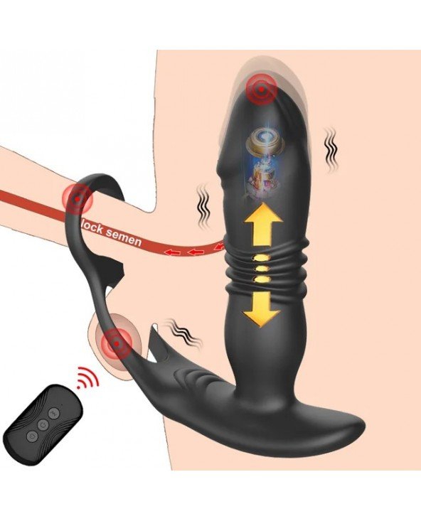 Male Telescopic Anal Plug Prostate Massager Stimulator Double Male Telescopic Anal Plug Prostate Massager Stimulator Double