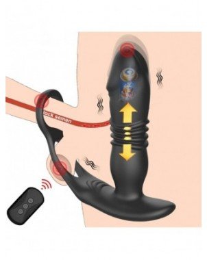 Male Telescopic Anal Plug Prostate Massager Stimulator Double