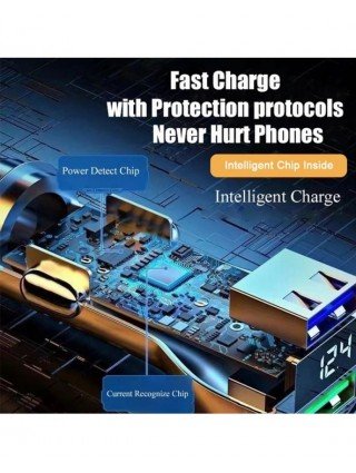 240W Car Charger Dual USB Ports 120W Super Fast Charging with