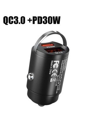 Mini 100W Car Charger Type C Dual USB Fast Charging For iphone