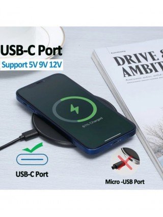 60W Fast Wireless Charger Pad for iPhone 14 13 12 11 Pro Max