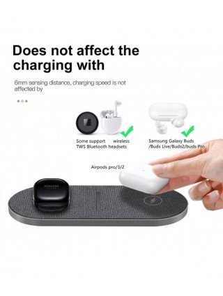 40W Fast Dual 2 in 1 Wireless Charger Pad for Airpods 3 Pro