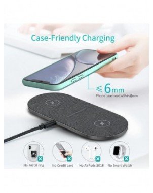 40W Fast Dual 2 in 1 Wireless Charger Pad for Airpods 3 Pro