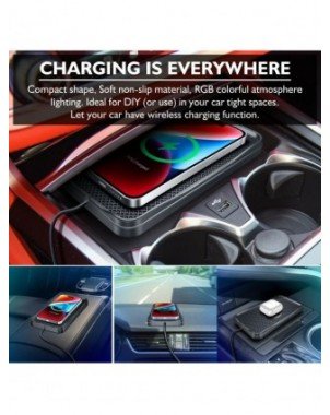 15W Wireless Charger Car Fast Charging Pad for iPhone 14 13 12