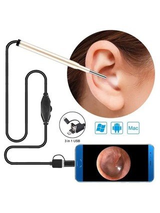 3.9mm Otoscope Ear Inspection Camera Video 3 in 1 USB Visual