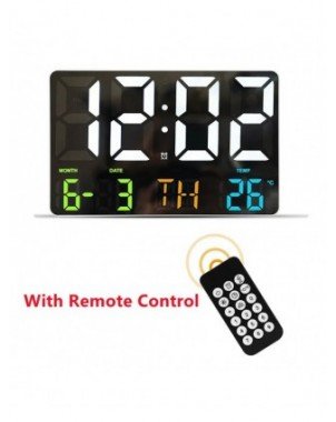 LED Digital Wall Clock Alarm Clock with Remote Control Large