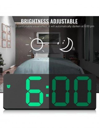 LED Digital Wall Clock Alarm Clock with Remote Control Large