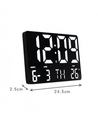 LED Digital Wall Clock Alarm Clock with Remote Control Large