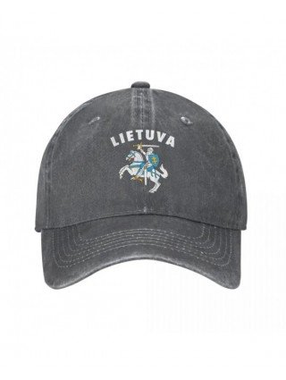 Lietuva Lithuania Coat Of Arms Baseball Caps Vintage Distressed