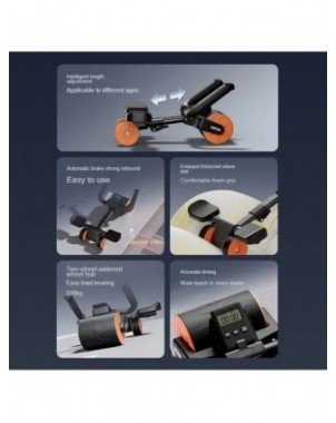 4 Elbows AB Roller Abdominal Wheel Silent Multifunctional