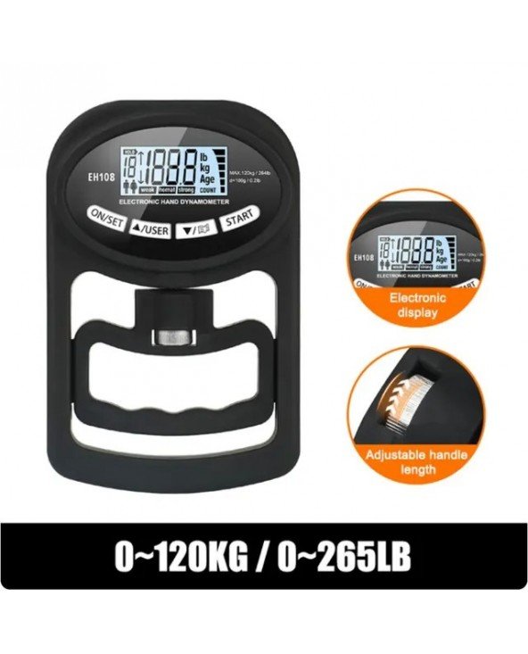 Grip Strength Tester 265Lbs/120Kg Digital Hand Dynamometer Grip