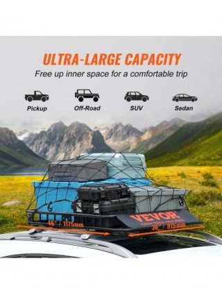 Roof Rack Cargo Basket 46"x36"x4.5" / 51"x36"x5" Rooftop Cargo