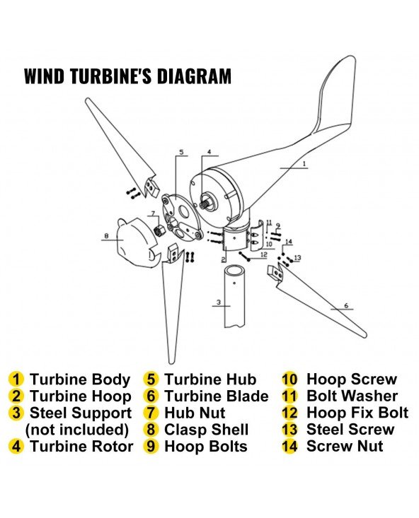 Vėjo turbina 500 W vėjo turbinos generatorius DC 12V vėjo Vėjo turbina 500 W vėjo turbinos generatorius DC 12V vėjo