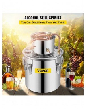 3/5/8 GAL Water Alcohol Distiller Copper Wine Making Boiler