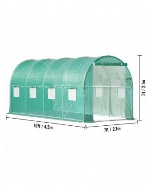 Walk-in Tunnel Greenhouse Galvanized Frame & Waterproof Cover