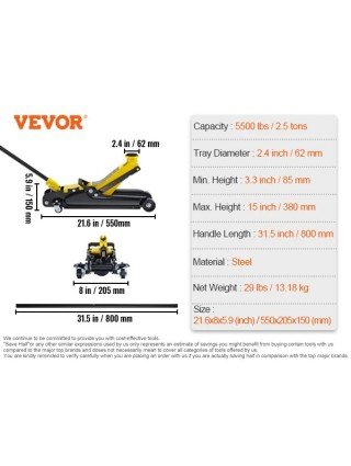 Floor Jack,2.5 Ton Low Profile Floor Jack, Heavy-duty Steel