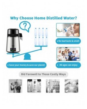 4L Water Distiller Purifier Filter 1 L/H Distilling Speed