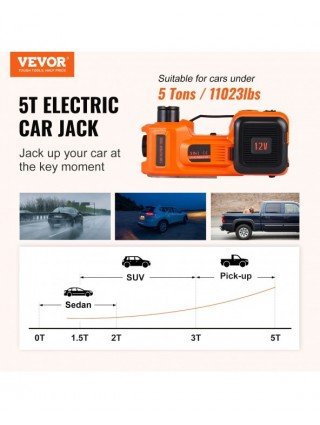 5 Ton Electric Car Jack 11023 LBS Hydraulic Jack Lift Portable
