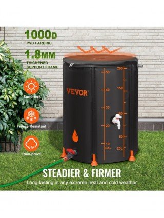 Collapsible Rain Barrel 53/100 Gal Large Capacity PVC Rainwater