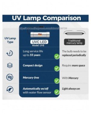 UV8 LED UV vandens filtras, priedų rinkinys vandens filtravimo