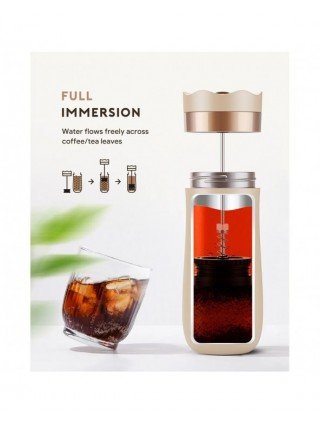 Portable French Press Pot 320ml Travel Coffee Maker Stainless