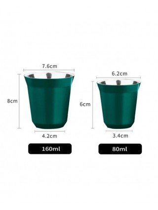 Double Wall Insulated Stainless Steel Espresso Cup Capsule