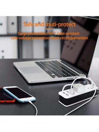 EU Plug Power Strip With 1.5M Extension Cable Electric Socket