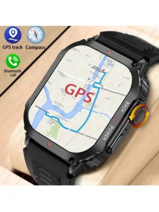 1.95"Outdoor Military GPS Sport Smart Watch Men Bluetooth Call