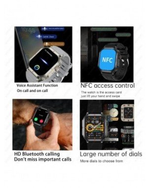 1.95"Outdoor Military GPS Sport Smart Watch Men Bluetooth Call