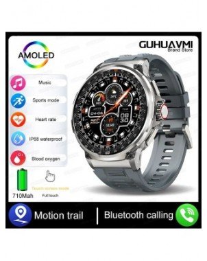 GPS Track Smart Watch Men 1.85-Inch Ultra HD AMOLED Screen 710