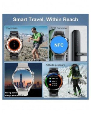 Watch GT4 PLUS Smart Watch Men NFC Bluetooth Call GPS