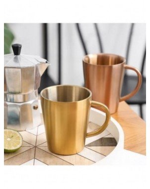 300ml Double-Layer Water Cup Home Dining Drinkware Mugs 304