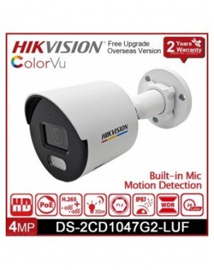 Hikvision DS-2CD1047G2-LUF 4MP IP67 ColorVu Human and Vehicle