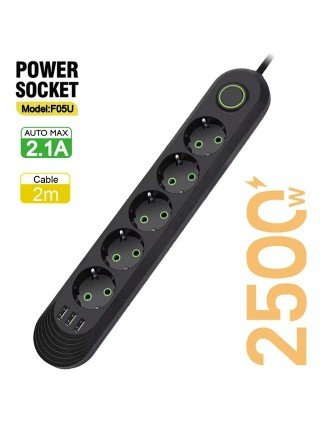 EU Plug AC Outlet Smart Home Multiprise Power Strip Extension