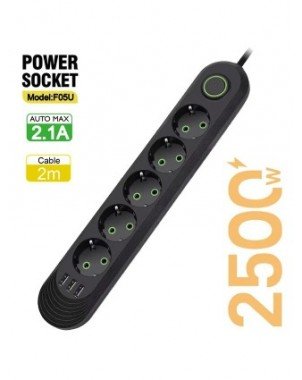 EU Plug AC Outlet Smart Home Multiprise Power Strip Extension