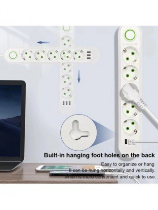 EU Plug AC Outlet Smart Home Multiprise Power Strip Extension