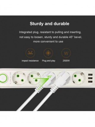 EU Plug AC Outlet Smart Home Multiprise Power Strip Extension