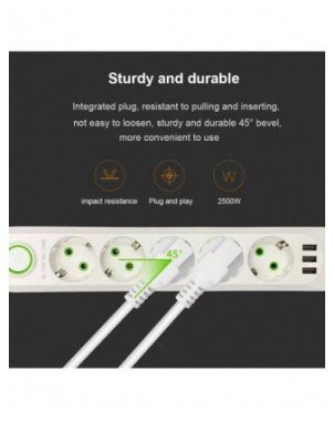 EU Plug AC Outlet Smart Home Multiprise Power Strip Extension