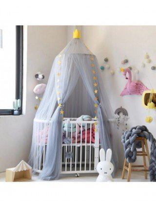 Hanging Tent Stars Mosquito Net Baby Bed Crib Canopy Tulle