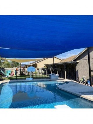 Blue and White Striped Shading Net Gardening Camping Awnings