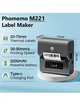 Phomemo Label and Upgrade Portable Label Maker M221 Barcode