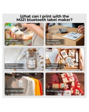 Phomemo Label and Upgrade Portable Label Maker M221 Barcode
