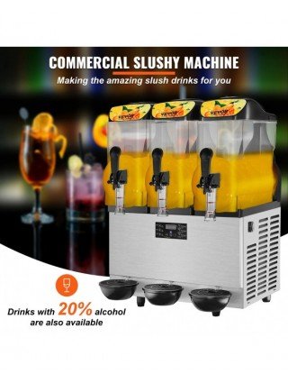 1/2/3 Tanks Commercial Ice-Cool Juice Smoothie Slush Maker