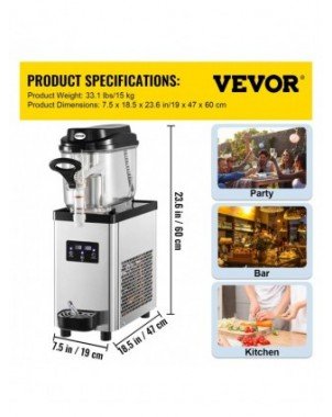 6L Commercial Slushy Machine Slushy Maker with Automatic Speed