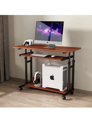 Dripex Desk Side Table Computer Desk with Wheels Laptop Table