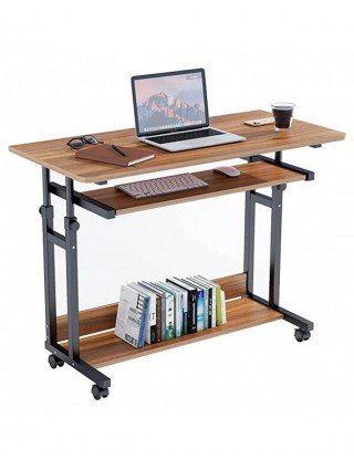 Dripex Desk Side Table Computer Desk with Wheels Laptop Table