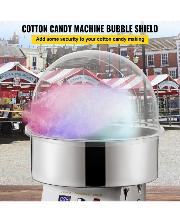 21" Commercial Cotton Candy Machine Cover Clear Floss Sugar