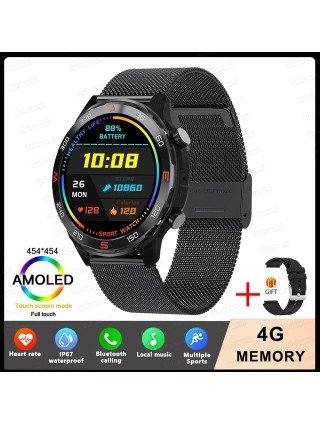 New Smart Watch Men AMOLED HD Screen Bluetooth Call 4G Local