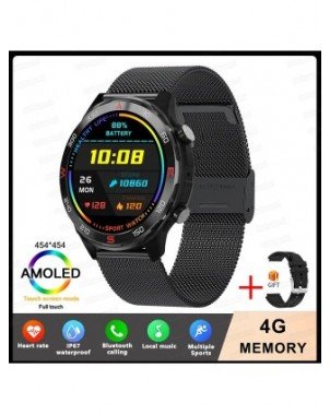 New Smart Watch Men AMOLED HD Screen Bluetooth Call 4G Local
